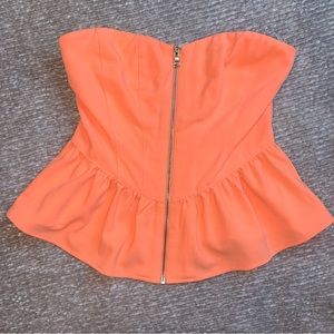 Bustier neon zip up top